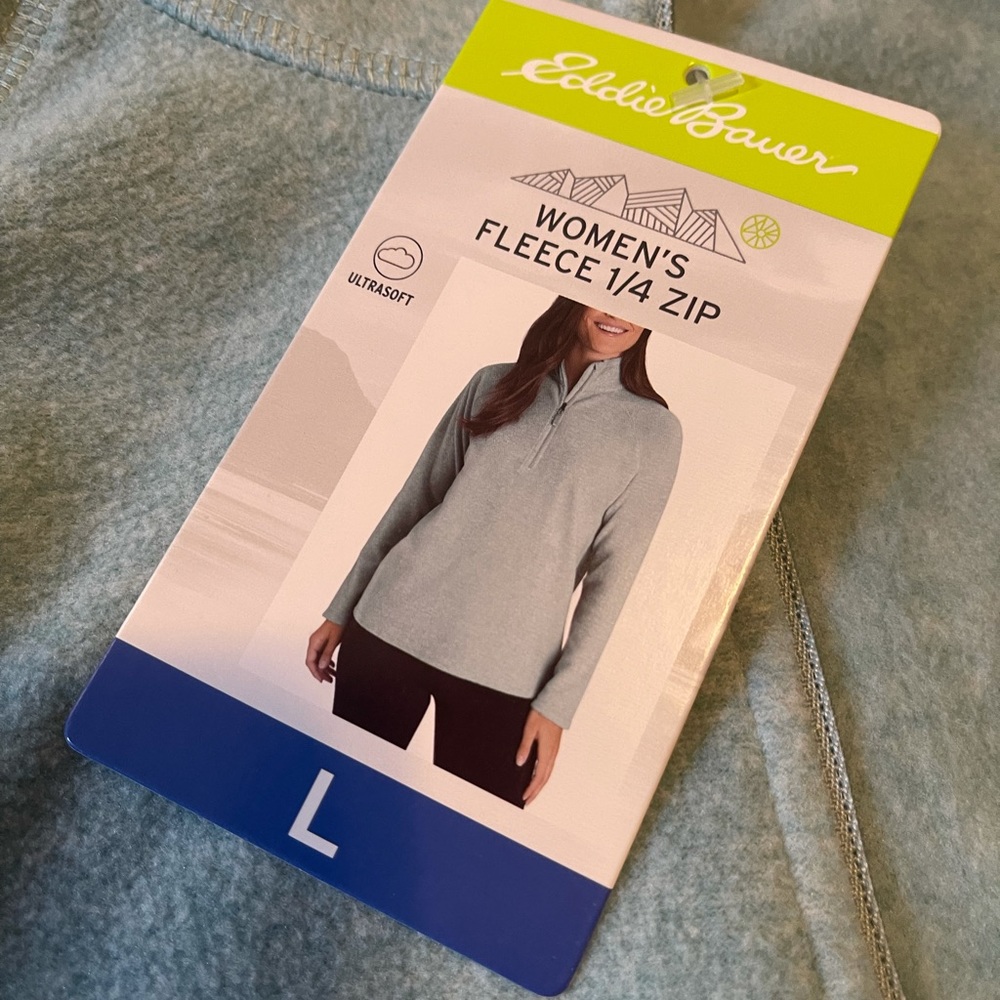 Eddie Bauer Woman’s Microfleece 1/4 zip Pullover NWT - Picture 4 of 7